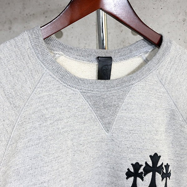 CHROME HEARTS Ultra Heavy Fleece Sweatshirt Gray Size XL