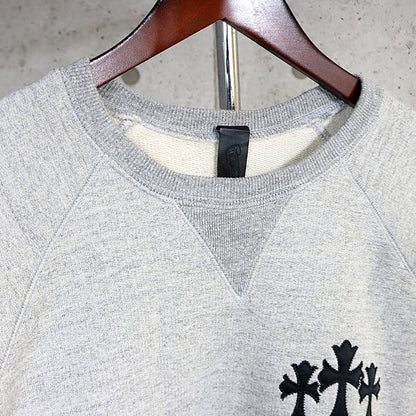 CHROME HEARTS Ultra Heavy Fleece Sweatshirt Gray Size XL