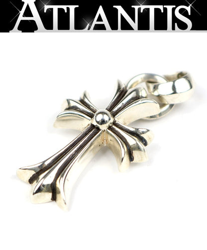 CHROME HEARTS Small CH Cross w/ Bail Pendant Silver
