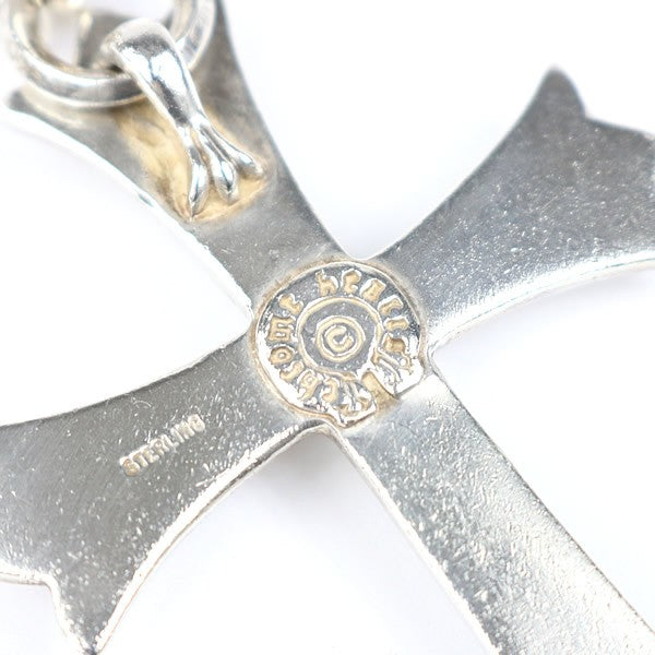 CHROME HEARTS Large Cross w/ Bail Pendant Charm Silver 925