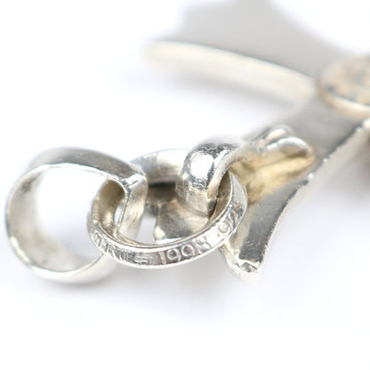 CHROME HEARTS Large Cross w/ Bail Pendant Charm Silver 925