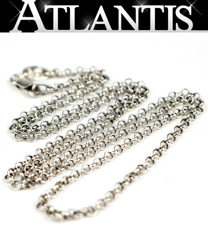 CHROME HEARTS 20 Inch Roll Chain Necklace Silver 925