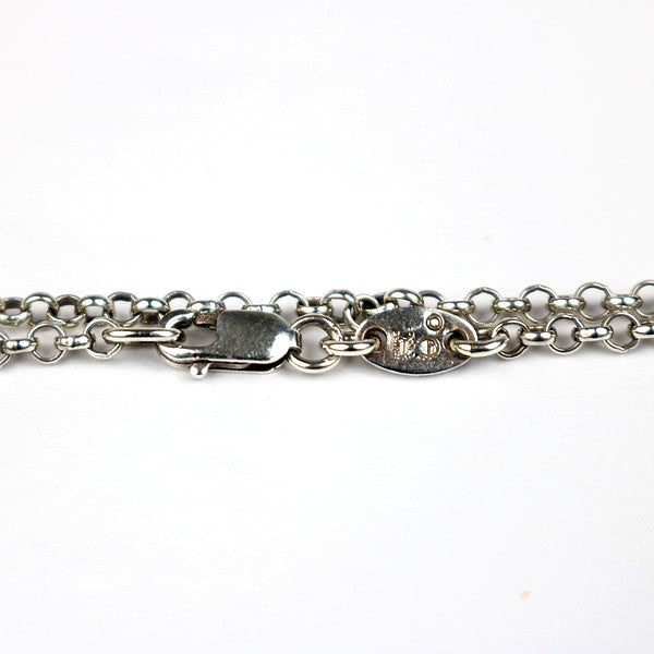 CHROME HEARTS 20 Inch Roll Chain Necklace Silver 925