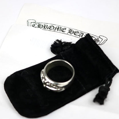CHROME HEARTS Floral Cross Ring Silver 925 Size JP 23.5