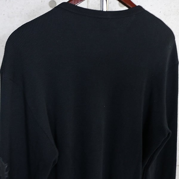 CHROME HEARTS Cemetery Cross Patch Thermal Long Sleeve Shirt Size L