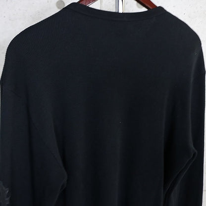 CHROME HEARTS Cemetery Cross Patch Thermal Long Sleeve Shirt Size L