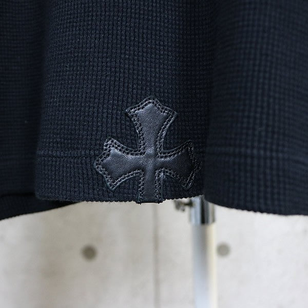 CHROME HEARTS Cemetery Cross Patch Thermal Long Sleeve Shirt Size L