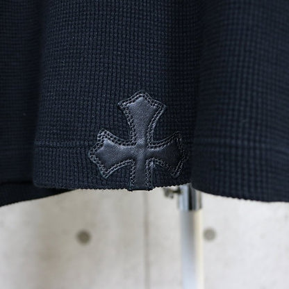 CHROME HEARTS Cemetery Cross Patch Thermal Long Sleeve Shirt Size L