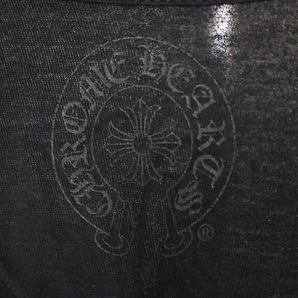 CHROME HEARTS Horseshoe Floral Cross Sleeve Black Size M