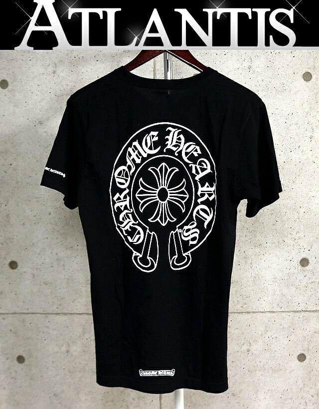 CHROME HEARTS Horseshoe Print Pocket T-Shirt Black Size M