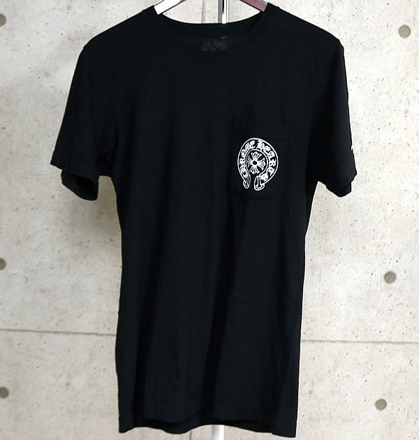 CHROME HEARTS Horseshoe Print Pocket T-Shirt Black Size M