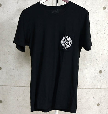CHROME HEARTS Horseshoe Print Pocket T-Shirt Black Size M