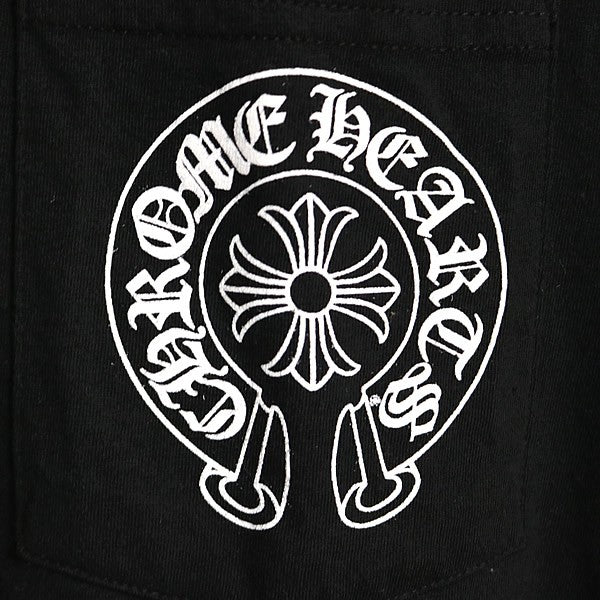 CHROME HEARTS Horseshoe Print Pocket T-Shirt Black Size M