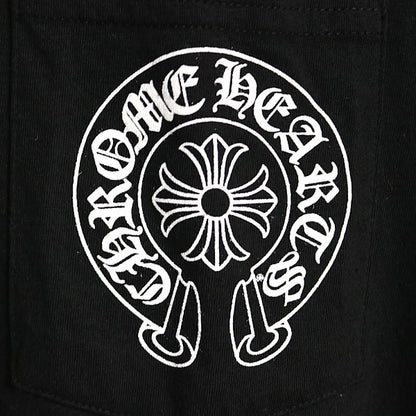 CHROME HEARTS Horseshoe Print Pocket T-Shirt Black Size M