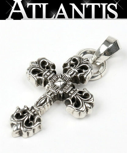 CHROME HEARTS Filigree Cross XS Pendant Charm Silver 925