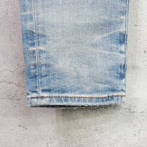AMIRI MX1 Distressed Bellows Stretch Light Blue Jeans Size 31