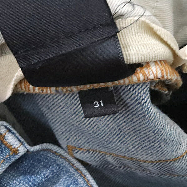 AMIRI MX1 Distressed Bellows Stretch Light Blue Jeans Size 31