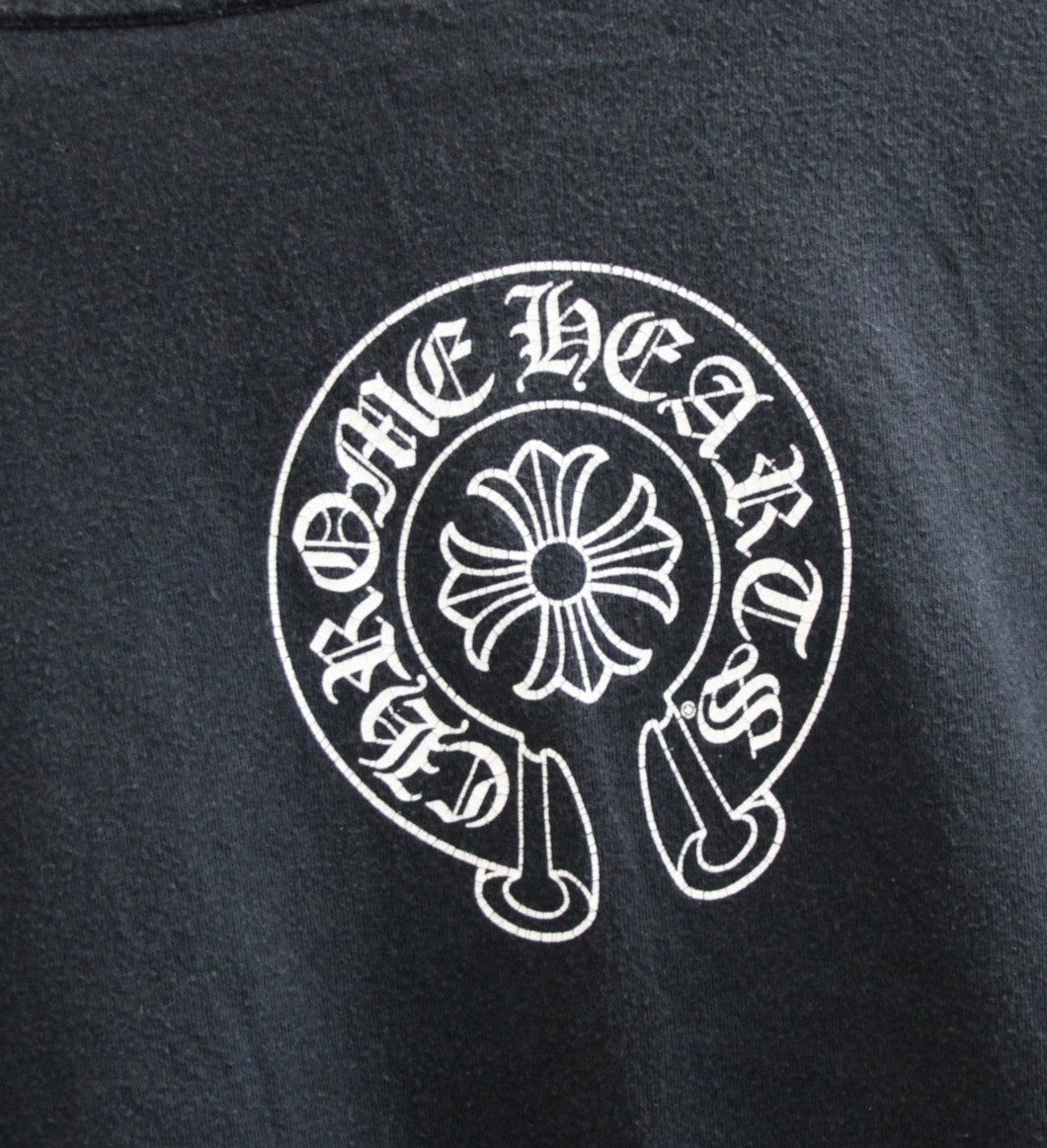 CHROME HEARTS Horseshoe T-Bar Print T-Shirt Black Size XL