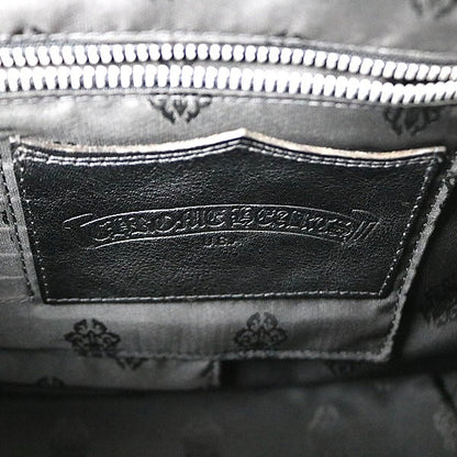 CHROME HEARTS Dog Adams BS Fleur Leather Handbag Black