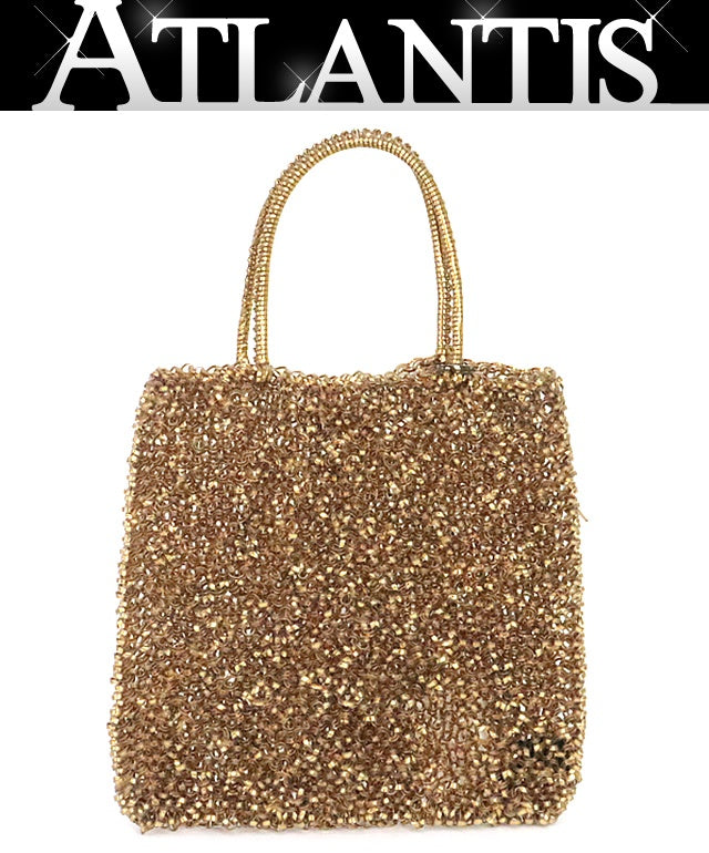 ANTEPRIMA Wire Handle Bag PVC Gold
