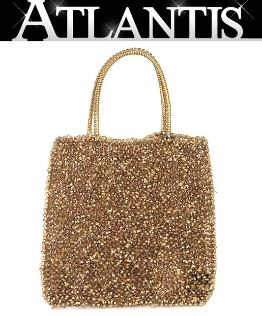 ANTEPRIMA Wire Handle Bag PVC Gold