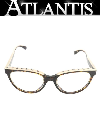 CHANEL Coco Mark Tortoiseshell Glasses Plastic Size 53