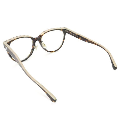 CHANEL Coco Mark Tortoiseshell Glasses Plastic Size 53