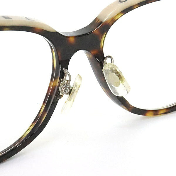 CHANEL Coco Mark Tortoiseshell Glasses Plastic Size 53