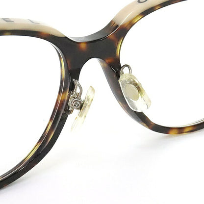 CHANEL Coco Mark Tortoiseshell Glasses Plastic Size 53