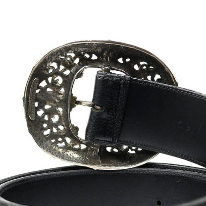 CHROME HEARTS 2 Inch Old Talon Center Leather Belt Size 40