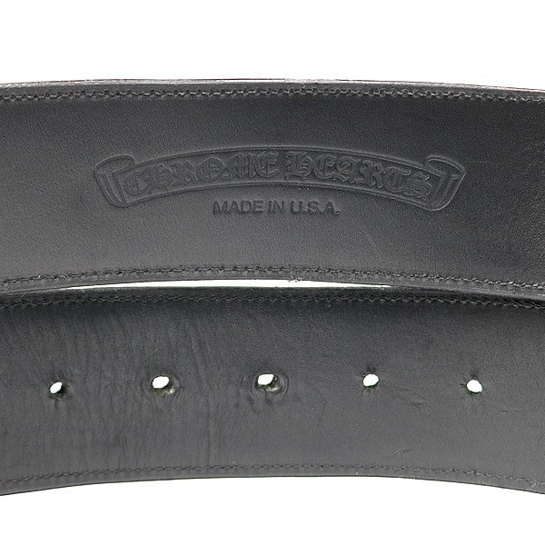CHROME HEARTS 2 Inch Old Talon Center Leather Belt Size 40