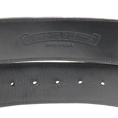 CHROME HEARTS 2 Inch Old Talon Center Leather Belt Size 40