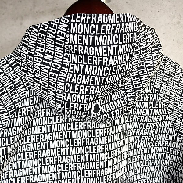Moncler Fragment Logo Nylon Hoodie Black/White Size 0