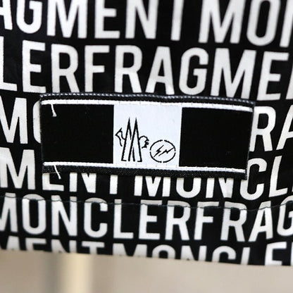 Moncler Fragment Logo Nylon Hoodie Black/White Size 0