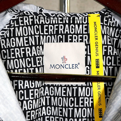 Moncler Fragment Logo Nylon Hoodie Black/White Size 0