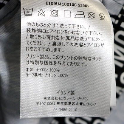 Moncler Fragment Logo Nylon Hoodie Black/White Size 0