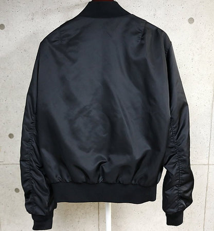 DOLCE&GABBANA MA-1 Bomber Jacket Black Nylon Size 48