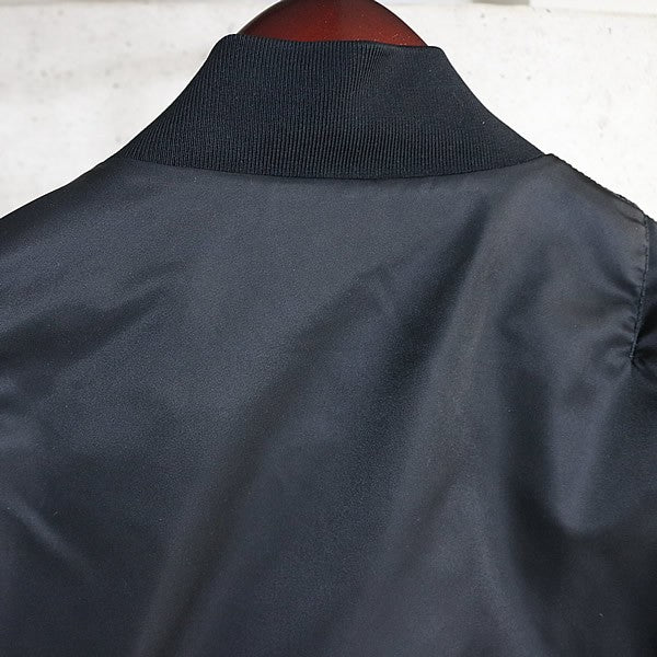 DOLCE&GABBANA MA-1 Bomber Jacket Black Nylon Size 48