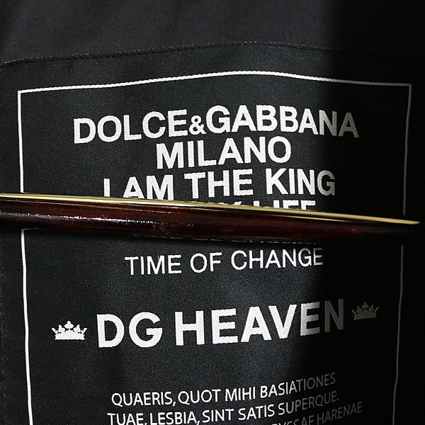 DOLCE&GABBANA MA-1 Bomber Jacket Black Nylon Size 48