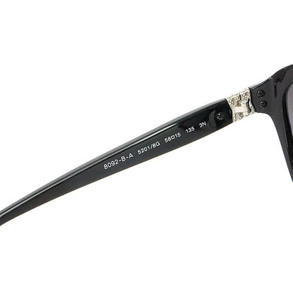BVLGARI Rhinestone Black Sunglasses Size 58□15