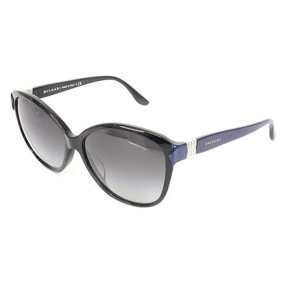 BVLGARI Rhinestone Black Sunglasses Size 58□15