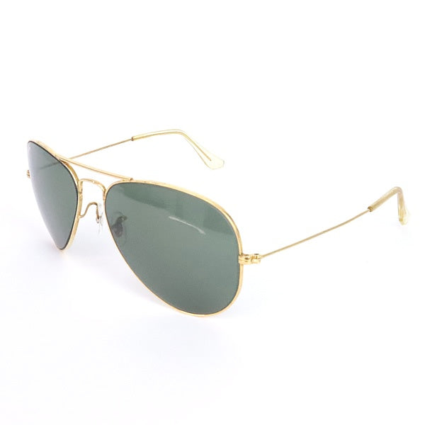 RayBan Gold Black Teardrop Sunglasses