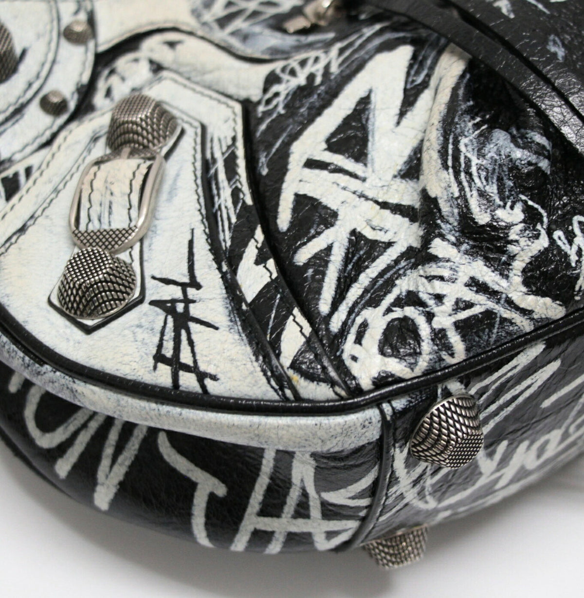 BALENCIAGA Le Cagole Graffiti Shoulder Bag