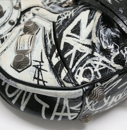 BALENCIAGA Le Cagole Graffiti Shoulder Bag