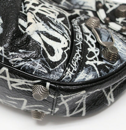 BALENCIAGA Le Cagole Graffiti Shoulder Bag