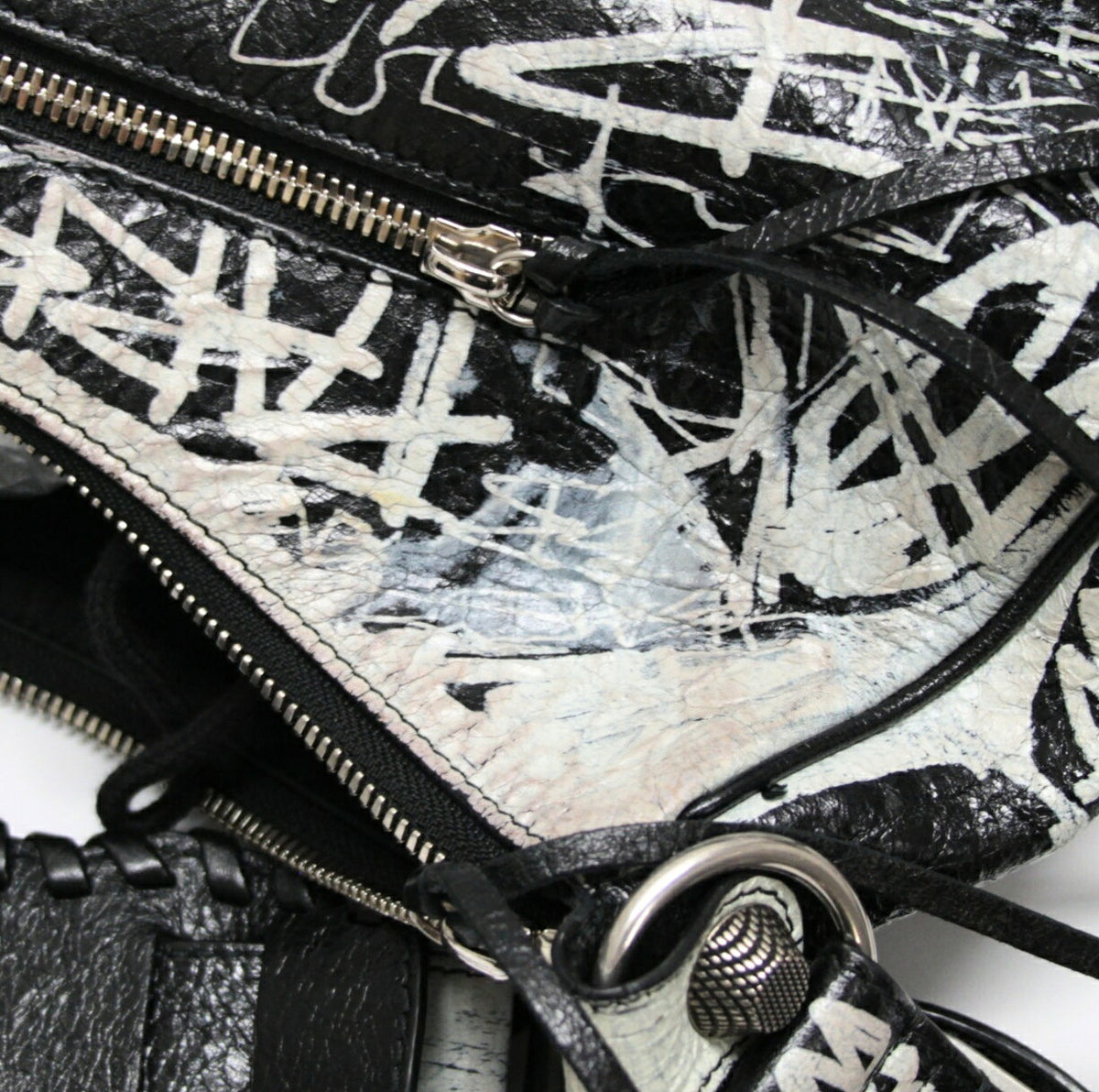 BALENCIAGA Le Cagole Graffiti Shoulder Bag