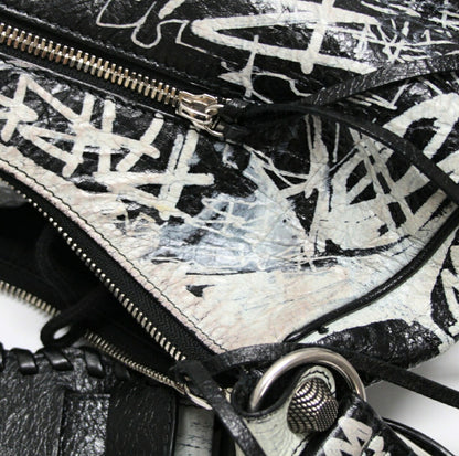 BALENCIAGA Le Cagole Graffiti Shoulder Bag