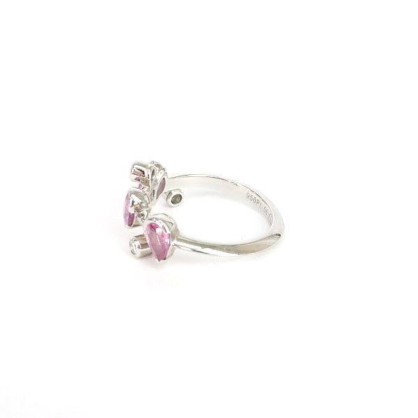 Cartier Melimelo Pink Sapphire Diamond Pt950 Ring Size 56