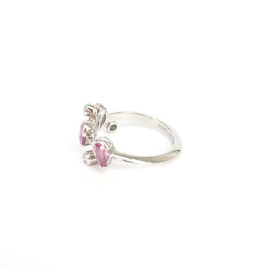 Cartier Melimelo Pink Sapphire Diamond Pt950 Ring Size 56