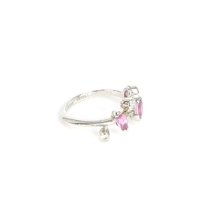 Cartier Melimelo Pink Sapphire Diamond Pt950 Ring Size 56